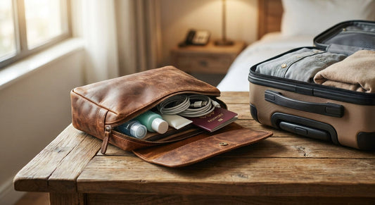 How to pack a leather pouch for carry-on travel