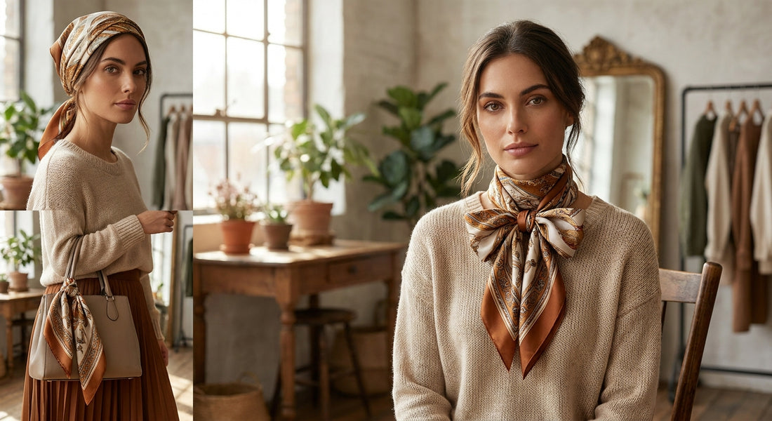 How to style a silk scarf four ways