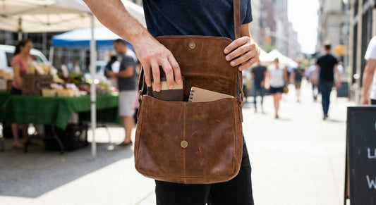 Leather crossbody bag for everyday errands