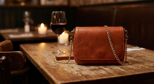 Leather crossbody bag for date nights