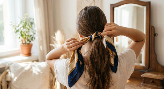 Silk scarf for hair styling