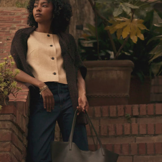 Everyday Tote | 100% Full Grain Italian Leather, Handmade in Italy