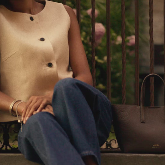 Everyday Mini Tote | 100% Full Grain Italian Leather, Handmade in Italy